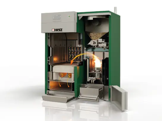 Kombieheizung Pellet / Stückholz Pelletfire 20 - 40 kW