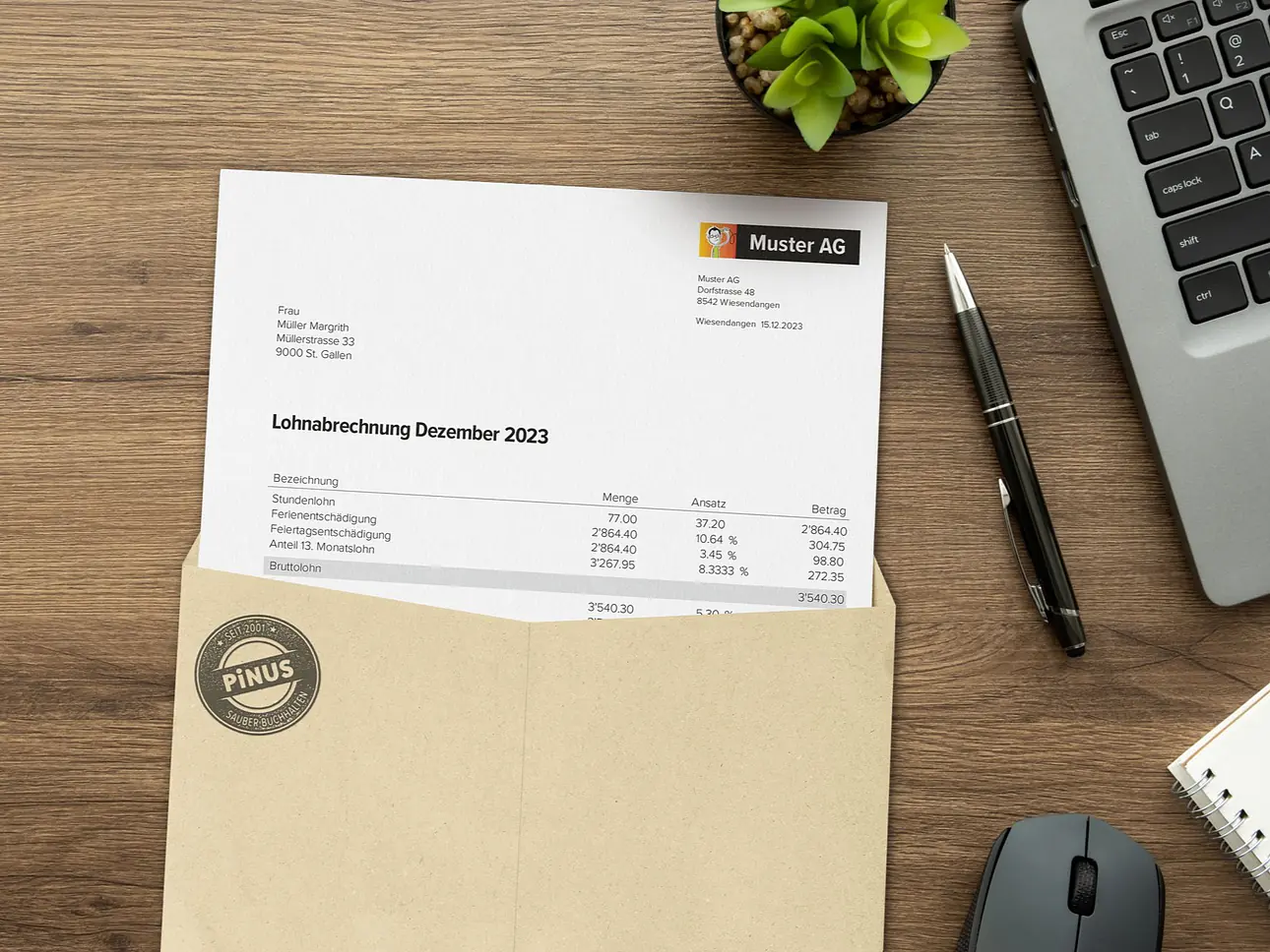 PiNUS classic Lohn: swissdec-zertifiziert ELM 5.0